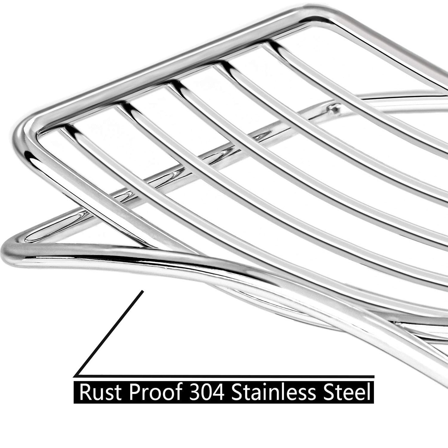 GUUKAR Soap Dish Stainless Steel Bar Soap Holder for Shower Bathroom, Self-draining Soap Dishes Sponge Holder for Kitchen Sink