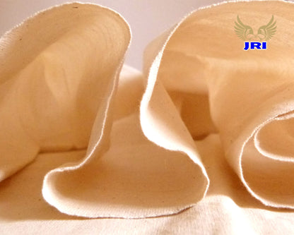 Calico Fabric 63 Inch (160cm) Extra Wide  100% Unbleached Natural Cotton, Medium Weight, Premium Quality by JRI (20 Meter)