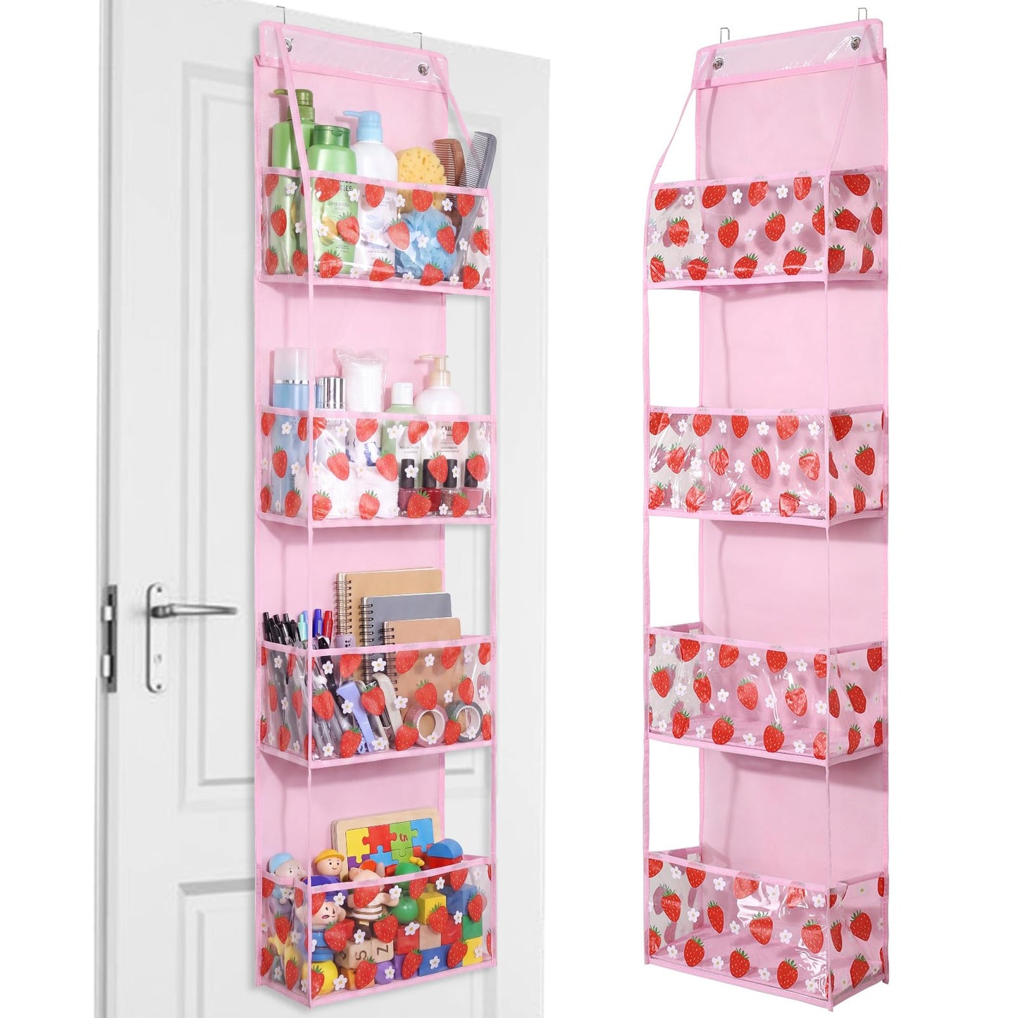 Over Door Storage Organiser,4 Compartment Foldable Hanging Storage