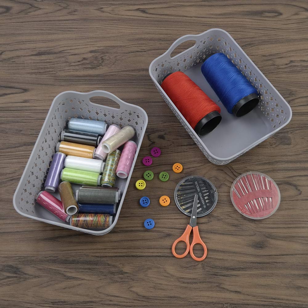 Ortodayes Small Baskets Set, Desktop Plastic Basket, 12 Pack Small Basket Tray