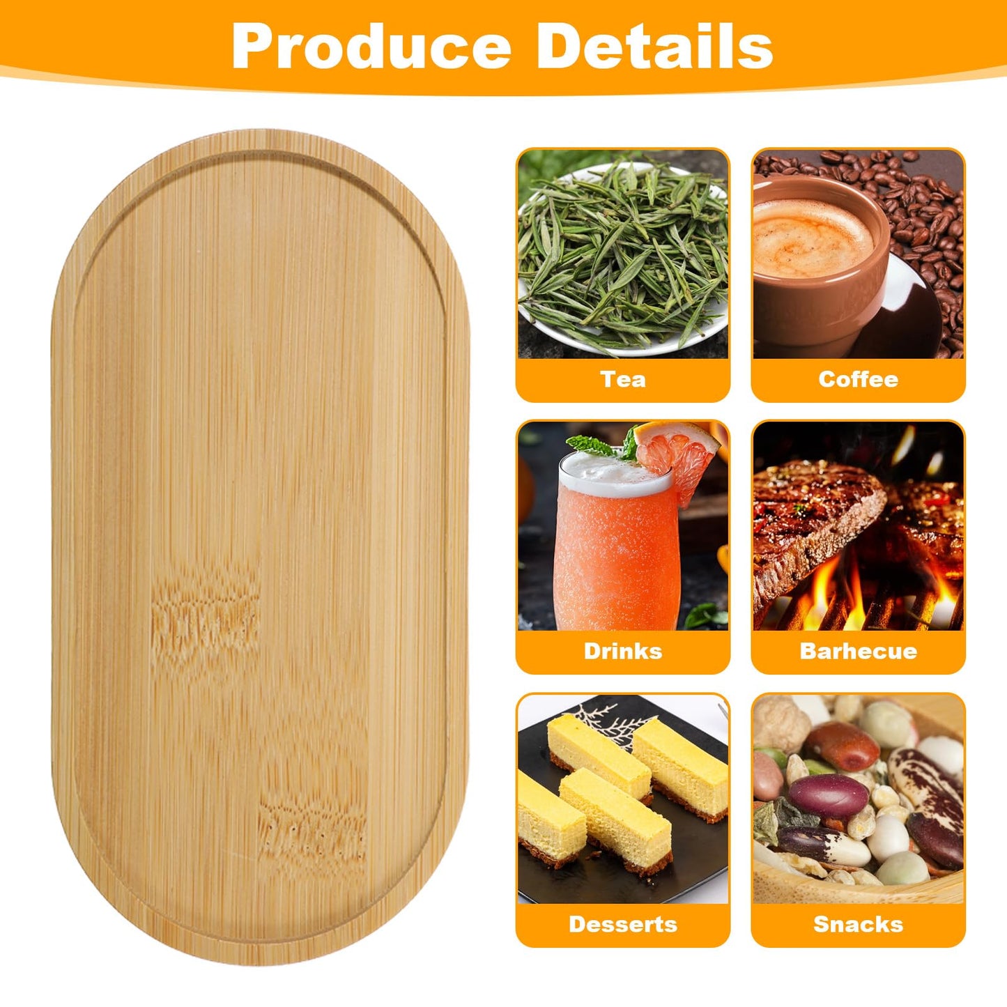 Hecila Bamboo Soap Tray Oval Soap Dispenser for Bathroom Wooden Soaps Dish Multi-Functional Countertop Bathtub Organizer Tray Kitchen Holders Jewelry