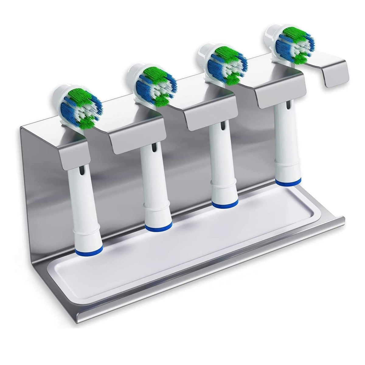 WIETRE stainless steel toothbrush holder with drip tray | compatible with Oral-B, iO, Philips Sonicare, Waterpik