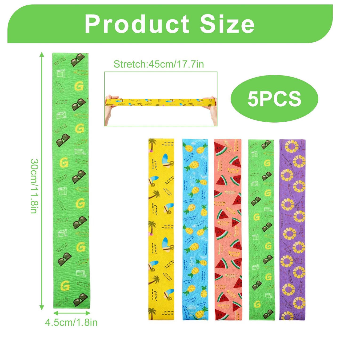 Ignara 5 Pcs Beach Towel Bands for Sun Loungers, Elastic Sunbed Towel Straps Windproof Non-Slip Beach Chair Towel Holders for Cruise Deck Chairs