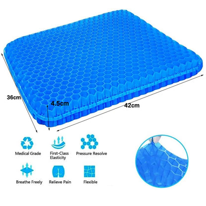 Braozaiw Soft Sitter Cushion,Honeycomb Double Thick Gel Seat cushion with Anti-Slip Cushion Cover,Cooling Chair Cushion Egg Chair Cushion For Home