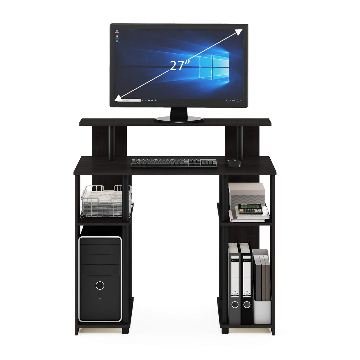 Furinno JAYA Simple Design Computer Desk, Writing Desk, Study Desk, Walnut