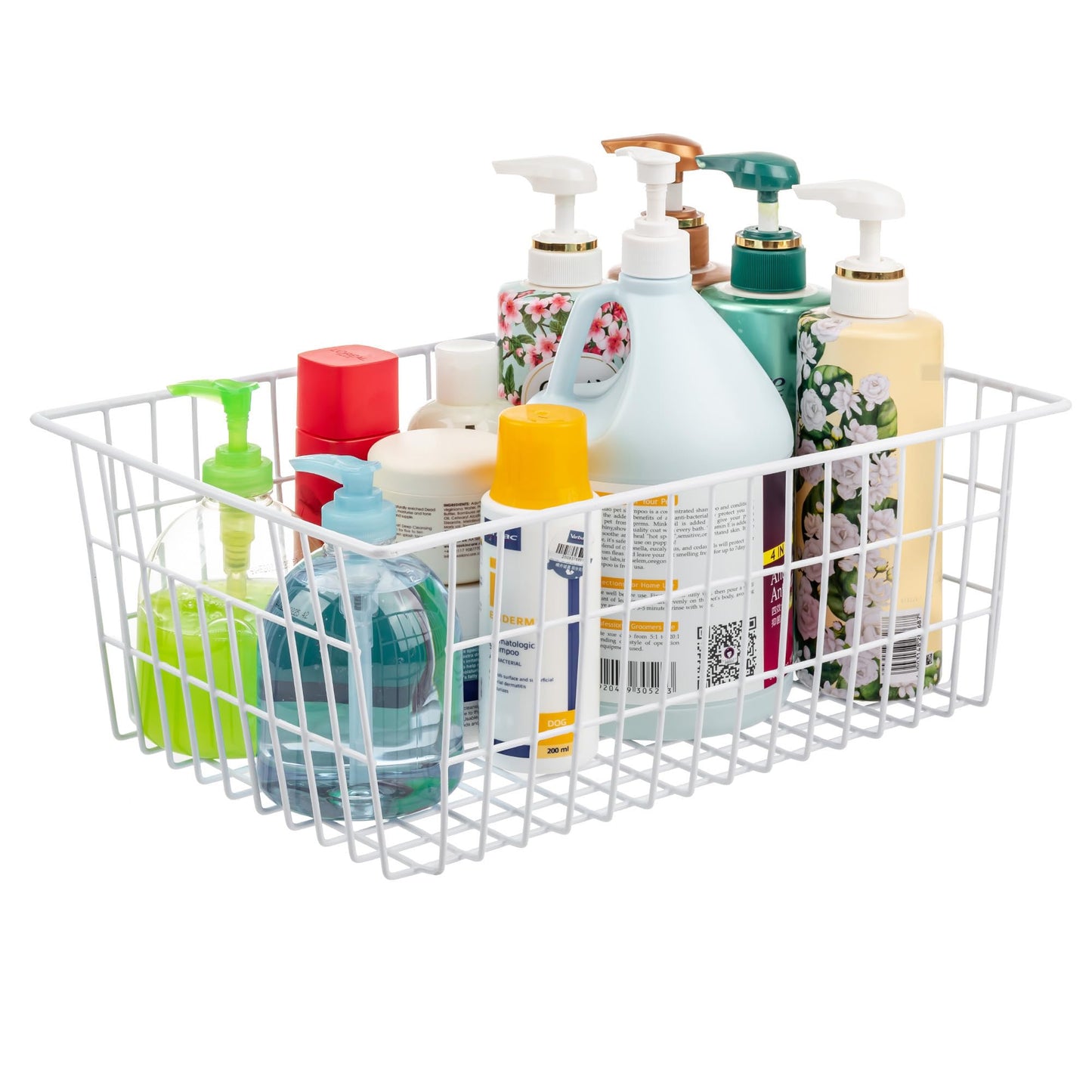 iPEGTOP Metal Wire Stroage Baskets, Large Freezer Refrigerator Organizer Bins, Home Office Shelf Freezer Storage for Bathroom, Pantry