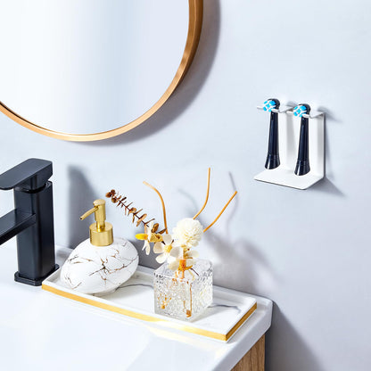 WAYASI Electric Toothbrush Holder Wall Mounted or Desktop, Electric Toothbrush Head Holder, Brush Head Holder for Bathroom White, Small