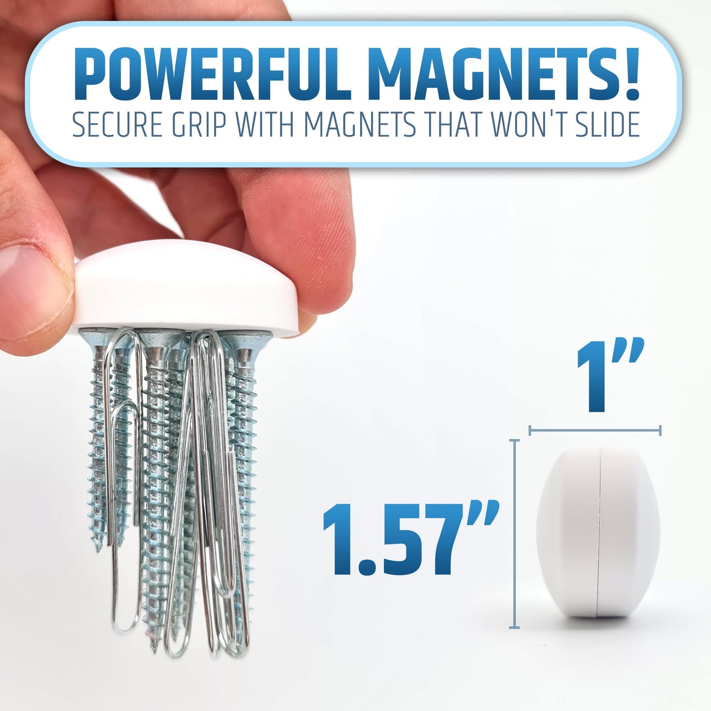 Powerful Anti-Billowing Magnetic Shower Curtain Weights for Splash-Free Bath Experience - 360° Silicone Wrapped - Will Never Rust