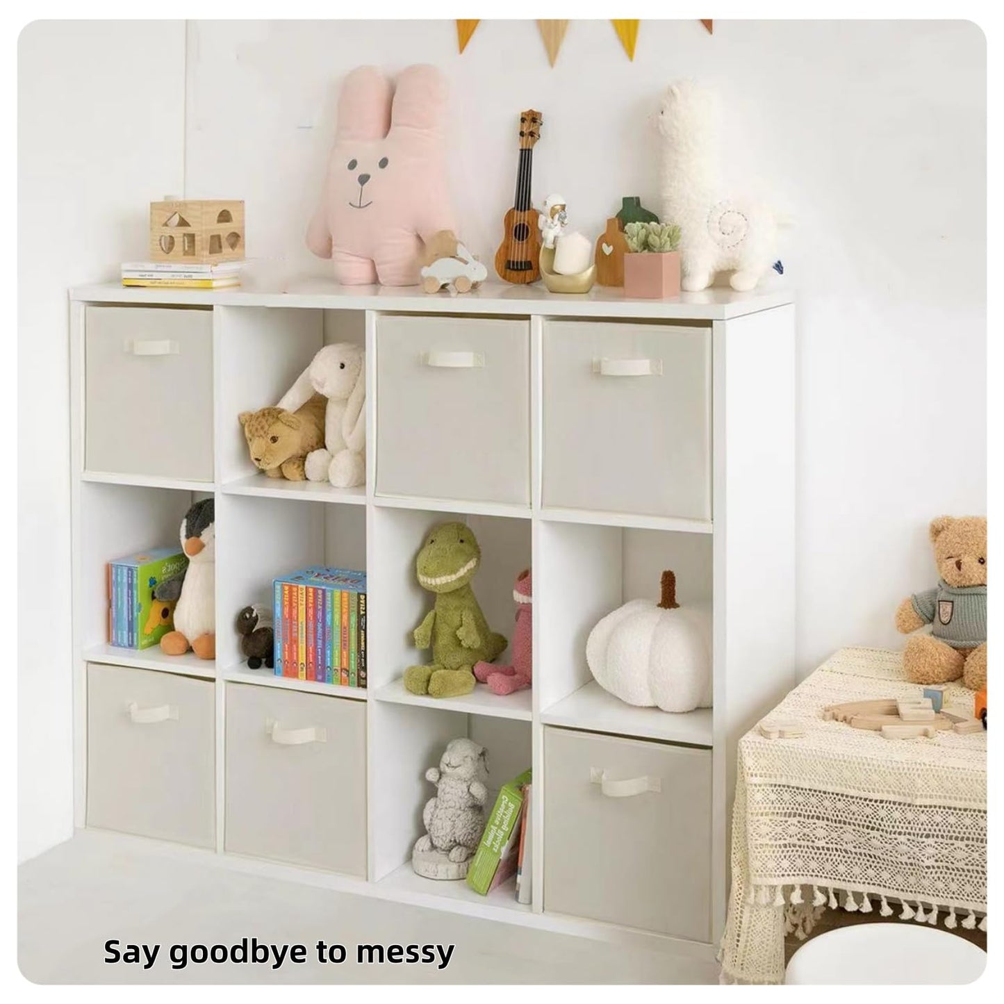 ZMShenMa 4 Pcs Foldable Storage Cubes Storage Box Made Of Fabric In Cube Shape，Organiser With HandlesWardrobe Drawer Style Folding Storage Box