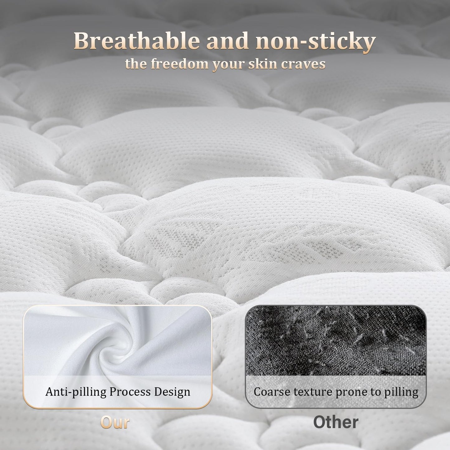 Thavion 3FT Single mattress, 12inch Single hybrid memory foam mattress,9-zone design with pocket springs and orthopaedic support