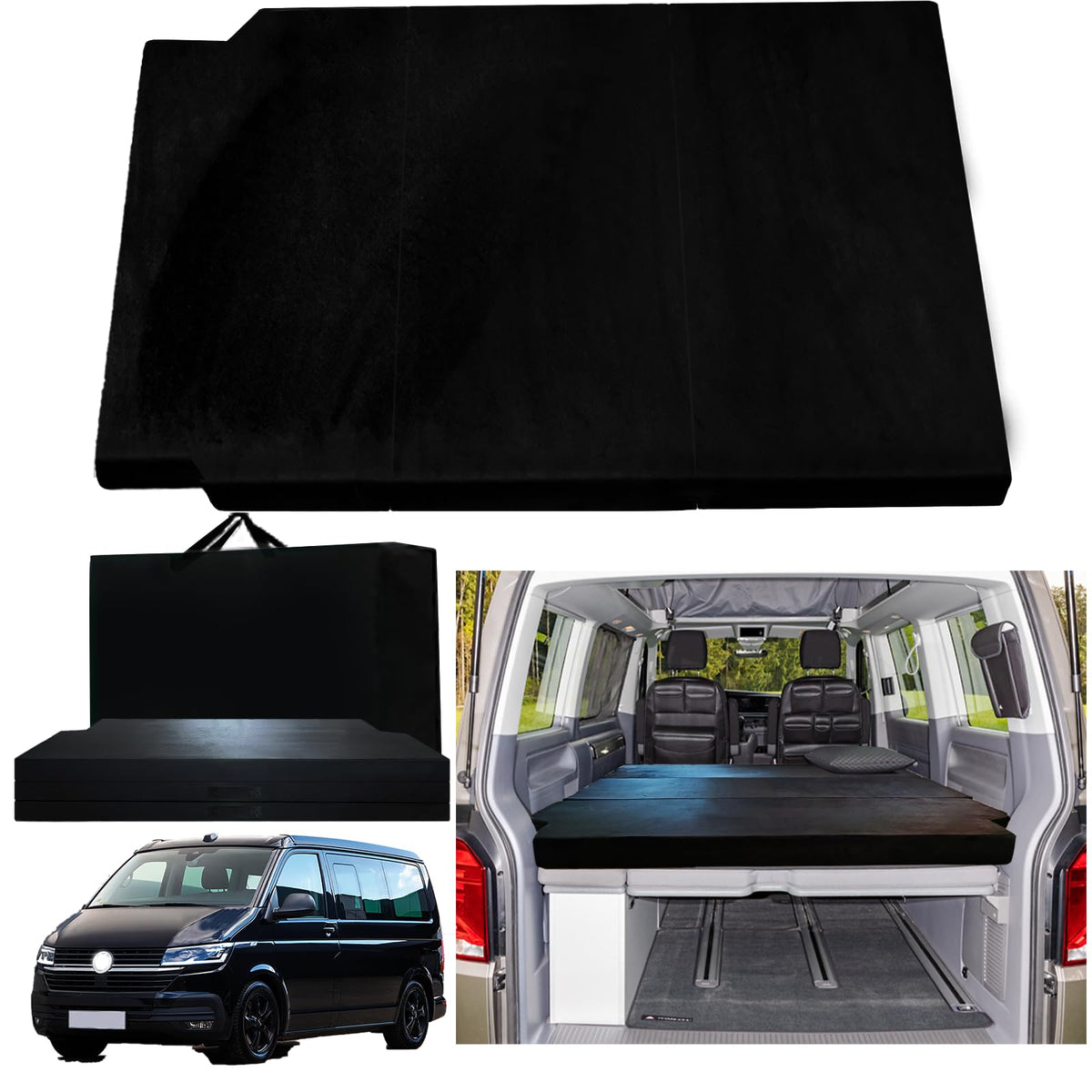 xxjolavv Thickened Portable Folding Mattress Compatible with VW T32 T4 T5 T6 T6.1 T7 Multivan California Beach Caravelle and Transporter