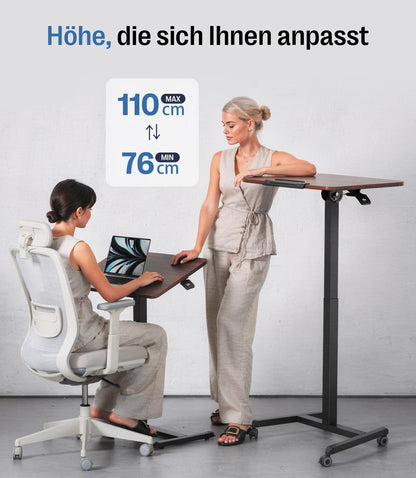 MAIDeSITe Fit Pro Over Bed Table with Wheels, Height Adjustable Desk