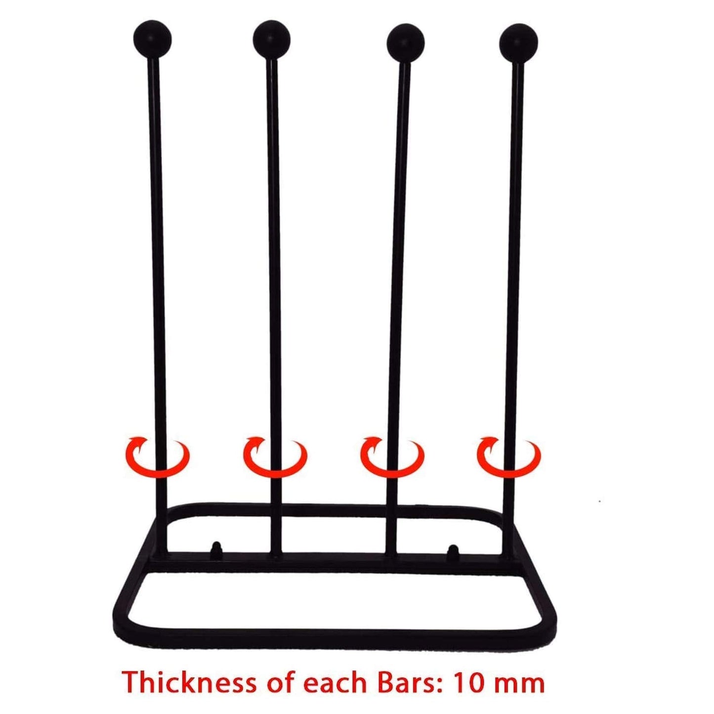 Arsuk Welly Boot Rack - Metal Wellington Boots Stand Outdoor, Cast Iron and Rustproof Wellies Storage Racks & Holder - 2 Pair & 4 Pair Boot Rack