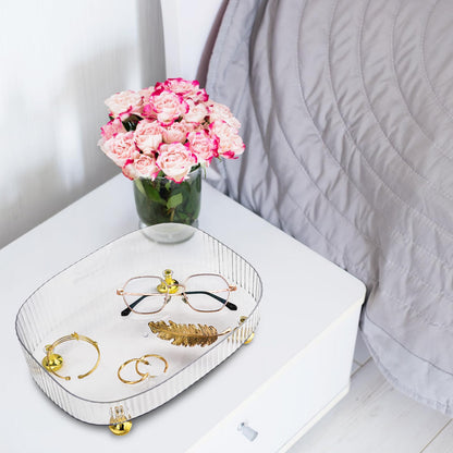 Mulaibdin Perfume Tray for Dresser, Perfume Organiser Tray Plastic, Bathroom Trays for Toiletries, Decorative Trays for Vanity,Bedroom