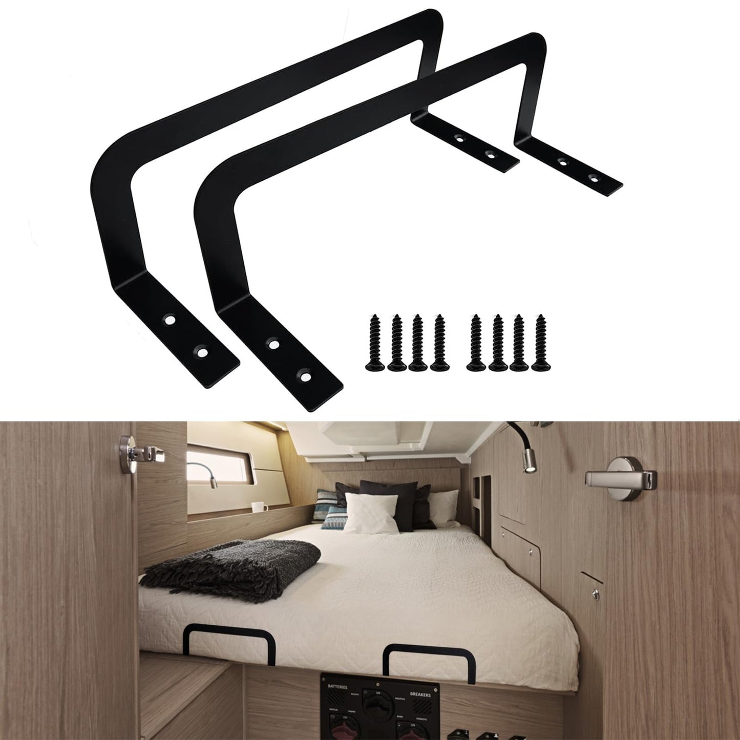 ANTEISI 2 Pieces of Mattress Slide Stopper,Mattress Holders to Keep Mattress from Sliding，Suitable for Adjustable Beds, Platform Beds