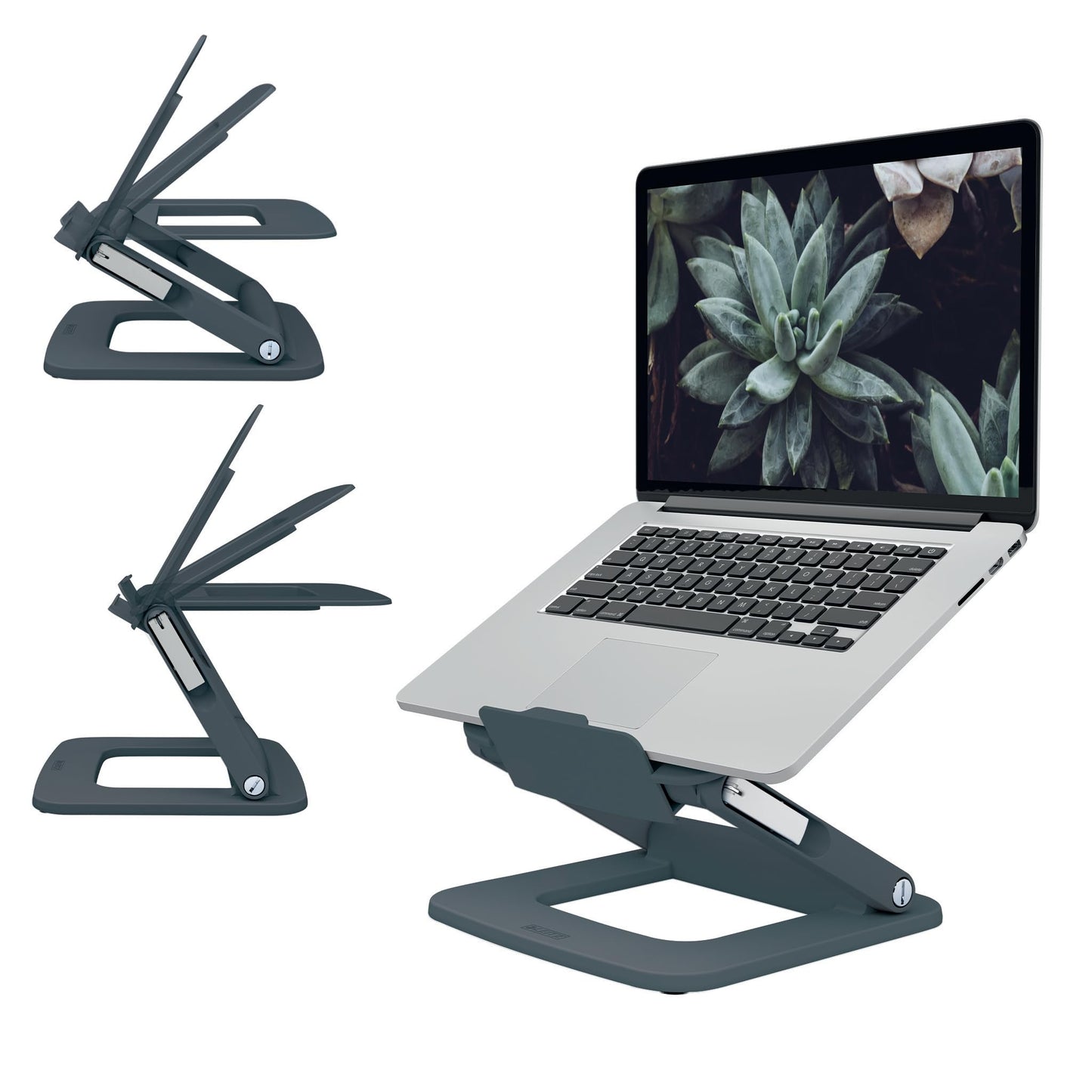 Leitz Height Adjustable Multi-Angle Laptop Stand, 80% Recycled Plastic, Six Pre-Set Height & Angle Combinations, Compact Footprint, 100% Recyclable