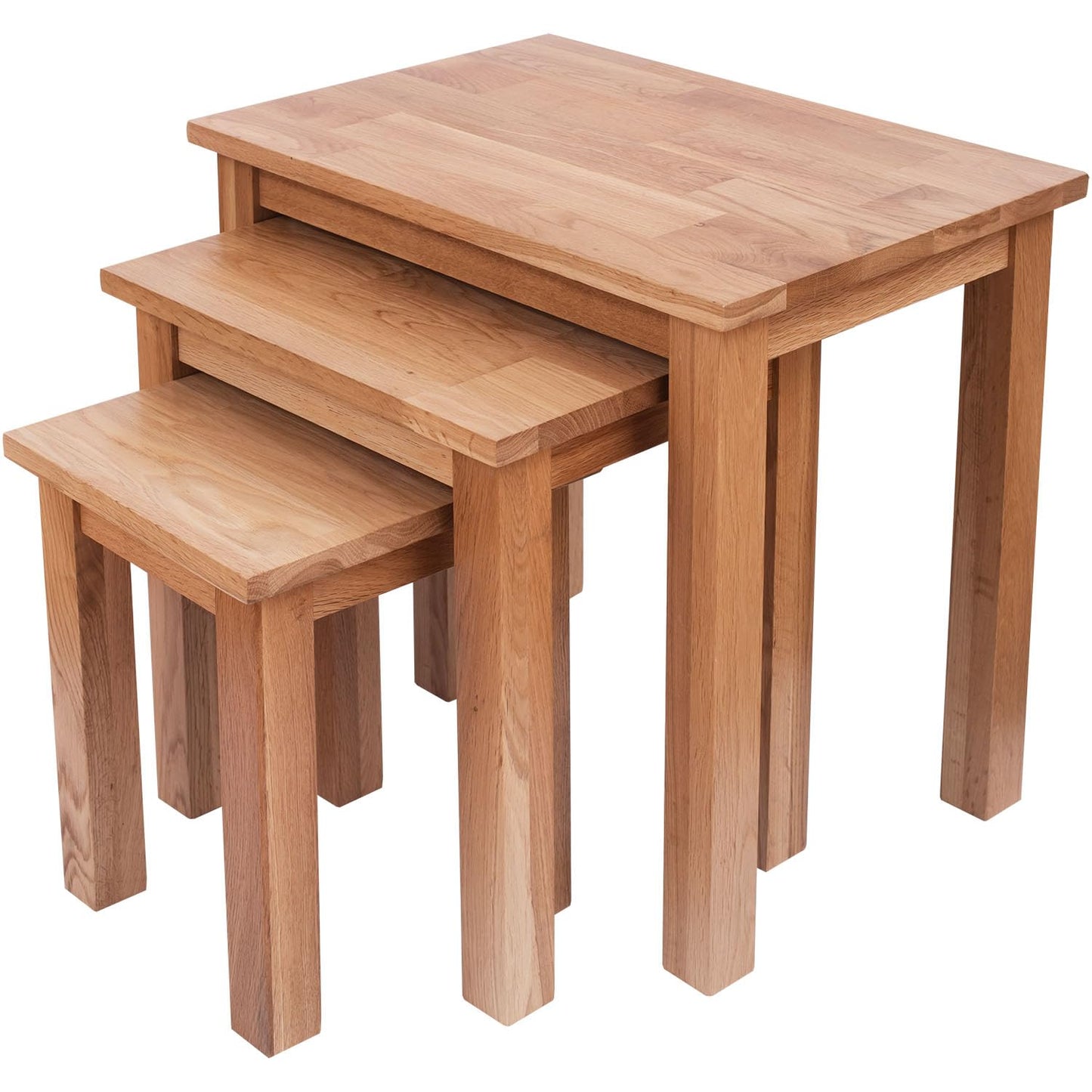 Aurotrice OAK Coxmoor Nest of Tables Wooden Coffee/Side/Lamp/Nesting Table 20"