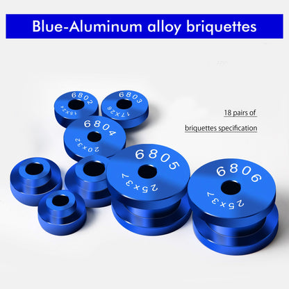 Bicycle Inner Bearing Press Set, Cycle Press Set, Hub Assembly Tool, Hub Bearing Inner Bearing Installation Tool (Blue)