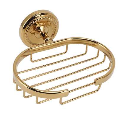 Wall Mounted Metal Soap Holder Soap Dish Sponge Holder Antique Soap Basket for Bathroom Shower Kitchen Screw Installation Gold Copper Stainless Steel