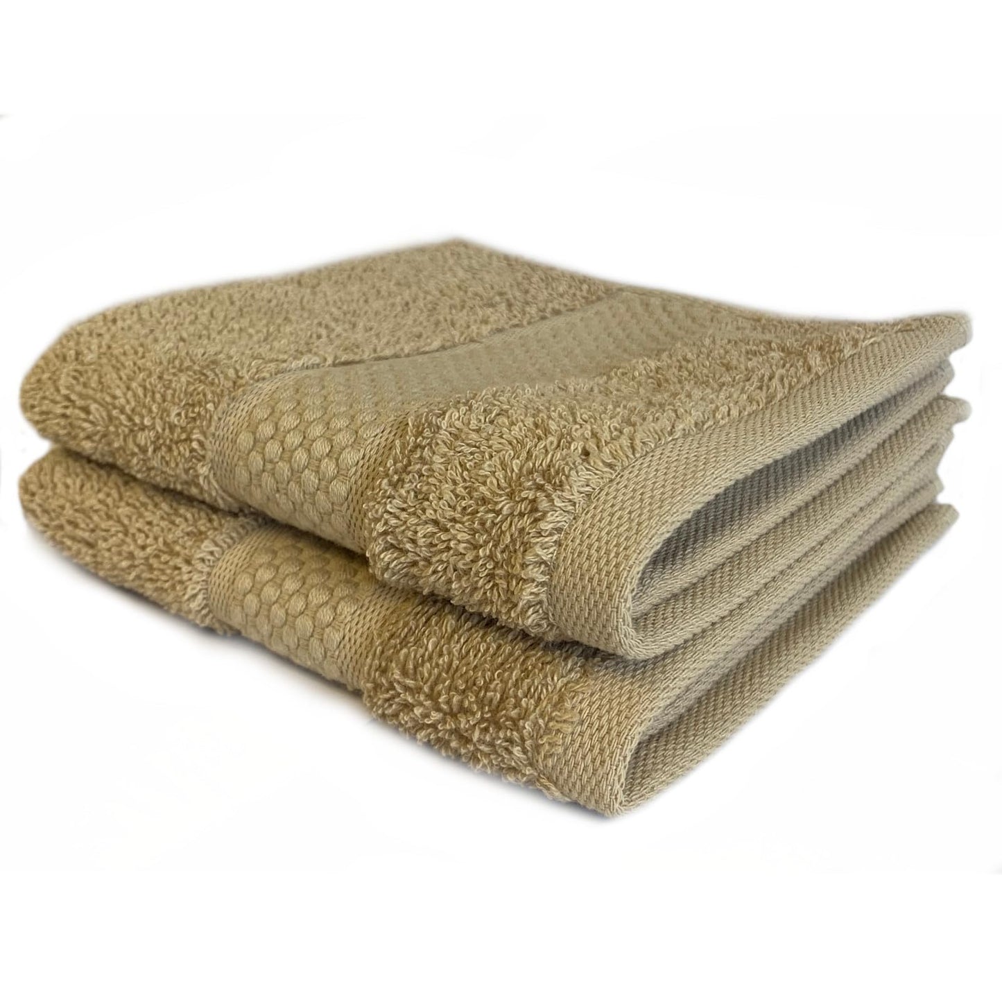Sue Rossi Face Cloths Pack of 2 or 6, Turkish Combed Cotton, 30cm x 30cm Wash Cloth Fingertip Flannel, Soft & Absorbent