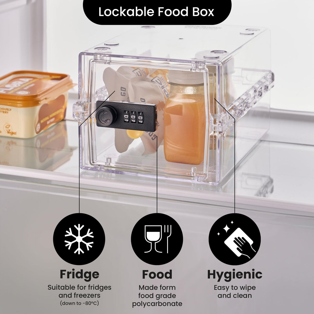 Lockabox Mini™ | Small Lockable Box with Combination Lock 3L | Compact Storage Lock Box for Small Medicines, Snacks & Mobile Phones
