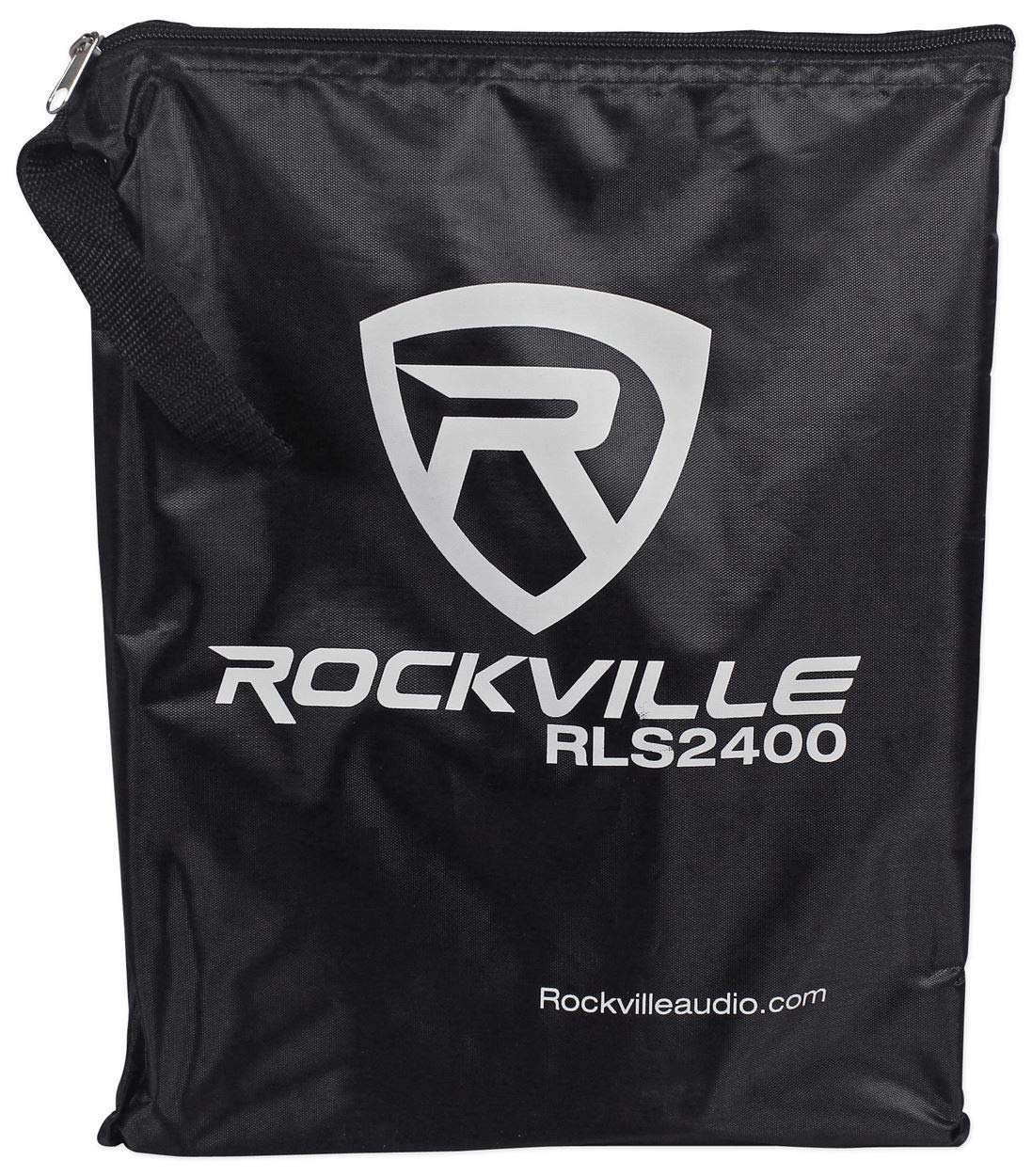 Rockville RLS2400 Lightweight Folding DJ Laptop Stand, Adjustable Height, Extra Shelf, Travel Bag, for DJs and Mobile Performers