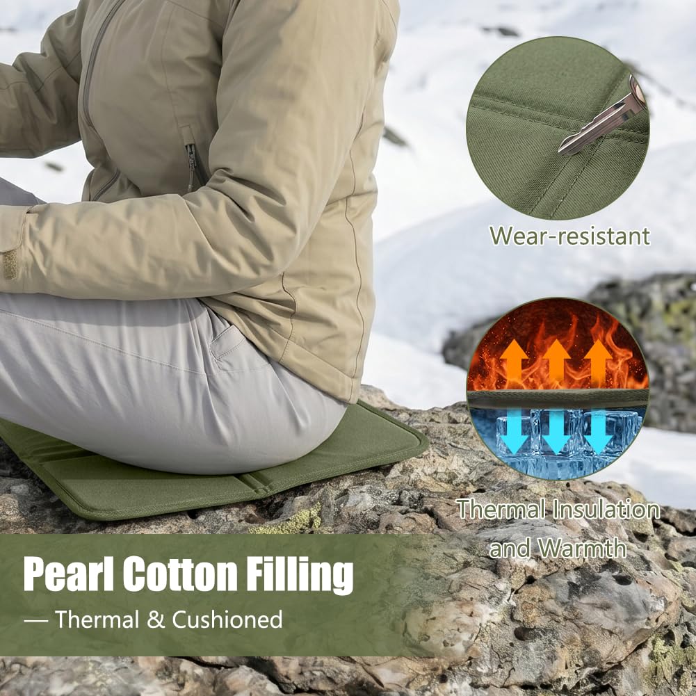 OSDUE Folding Hiking Sit Mat, 36cm x 36cm Waterproof Sitting Mat for Hiker