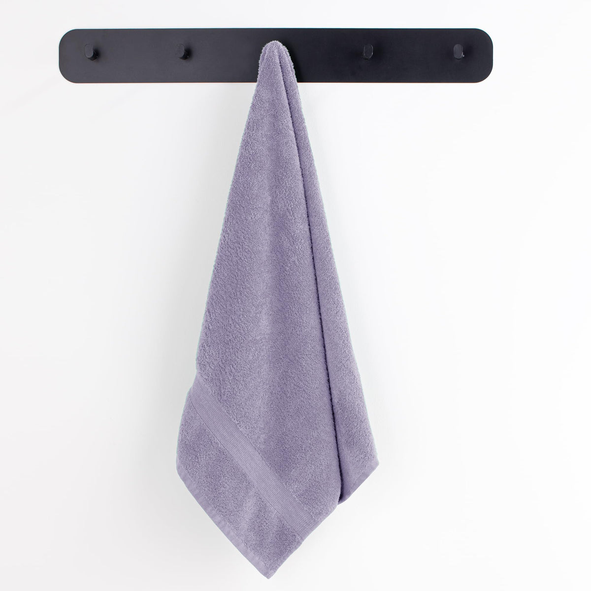 DecoKing Set of 6 Cotton Quality 525 g/m² 4 Hand Towels 50 x 100 cm and 2 Bath Towels 70 x 140 cm Purple Absorbent Marina