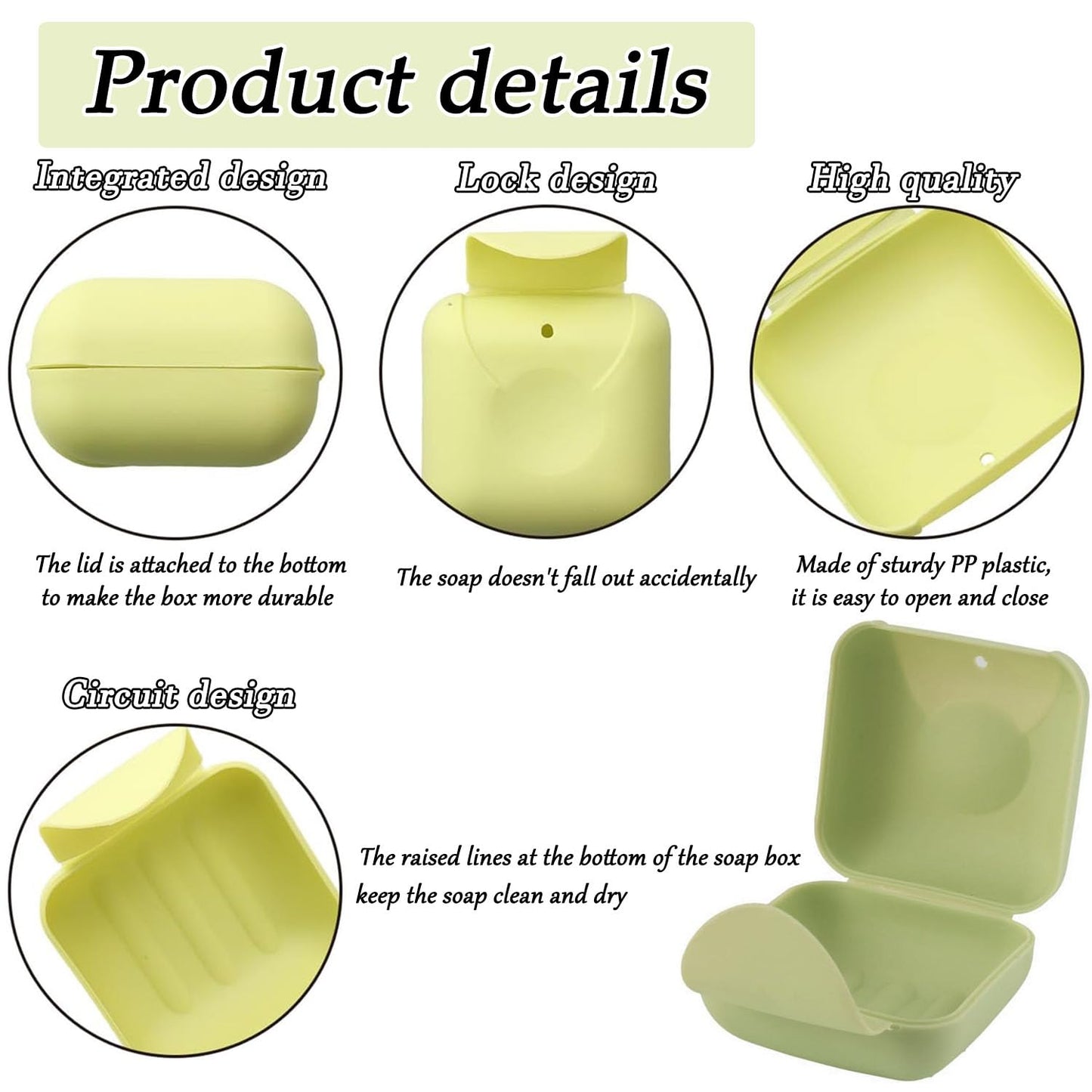 4 Pcs Travel Soap Case Soap Bar Travel Soap Dish with Lid Waterproof and Leakproof Soap Box Container Holder Closable Soap Holder for Shower Travel