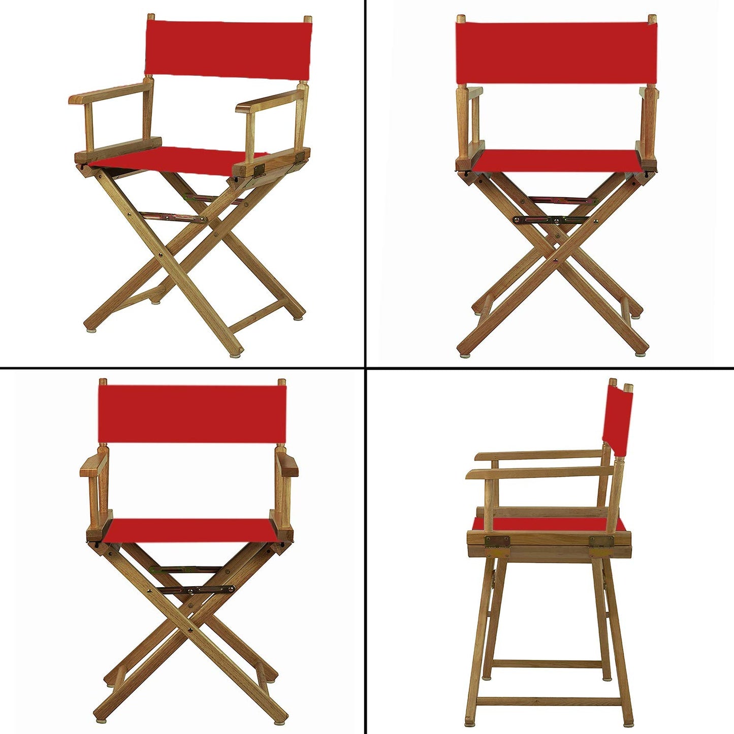 STAY GENT 2 Set Durable Replacement Seat Cover for Directors Chair Red