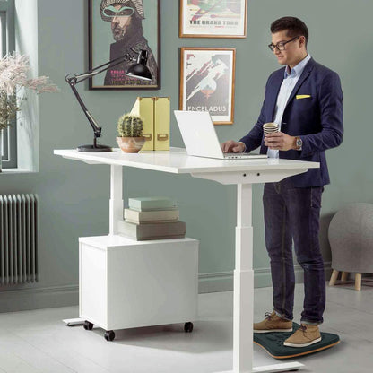 Yes4All Wobble Balance Board for Standing Desk with Design Foam Pad Comfort Floor Mat; Rocker Board/Wobble Board Standing Desk for Home, Gym, Office
