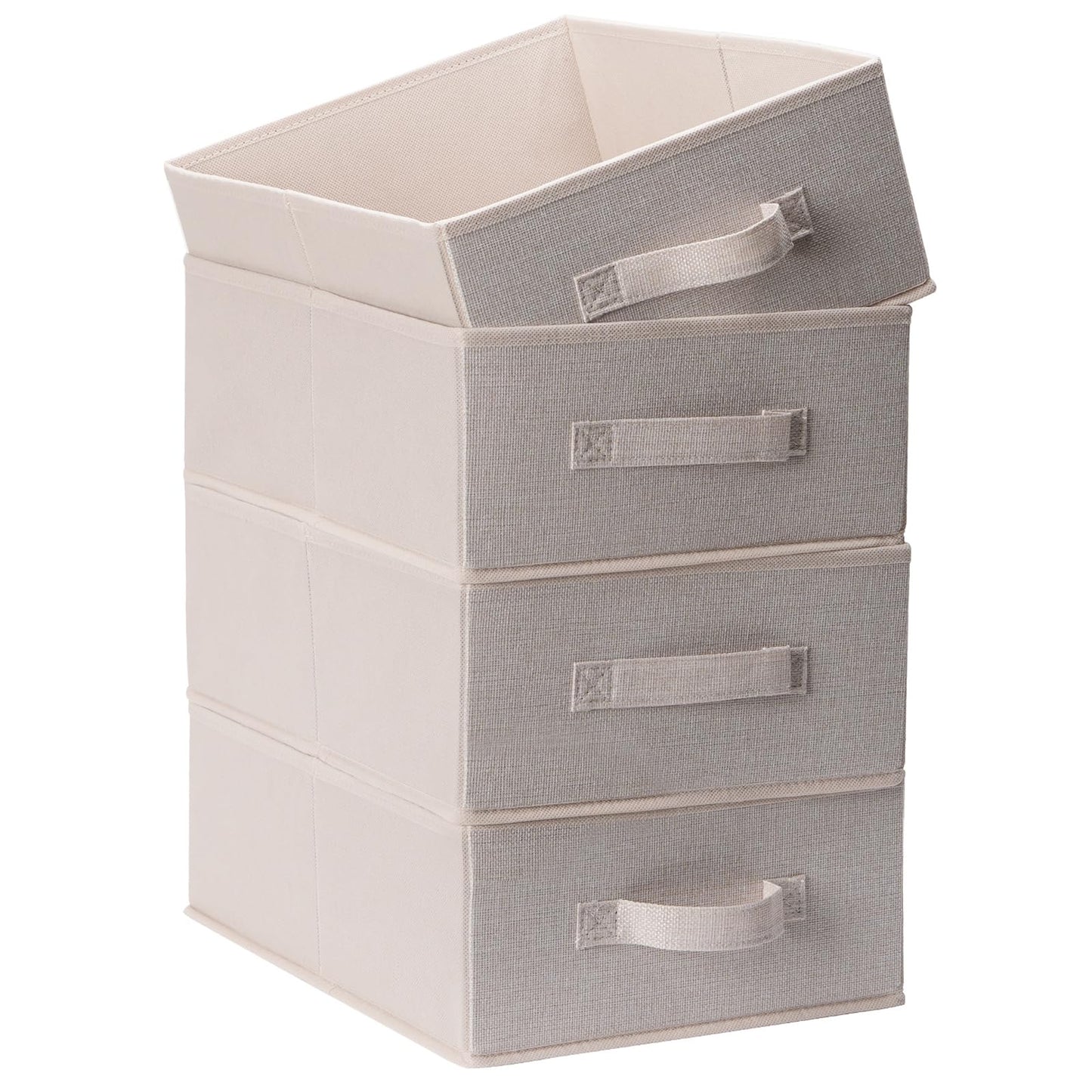 4 PCS Clothes Drawer Organisers Fabric Storage Box for Wardrobe Clothes Toy