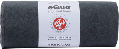 Manduka Unisex Equa Yoga Towel Mat, Thunder, Standard