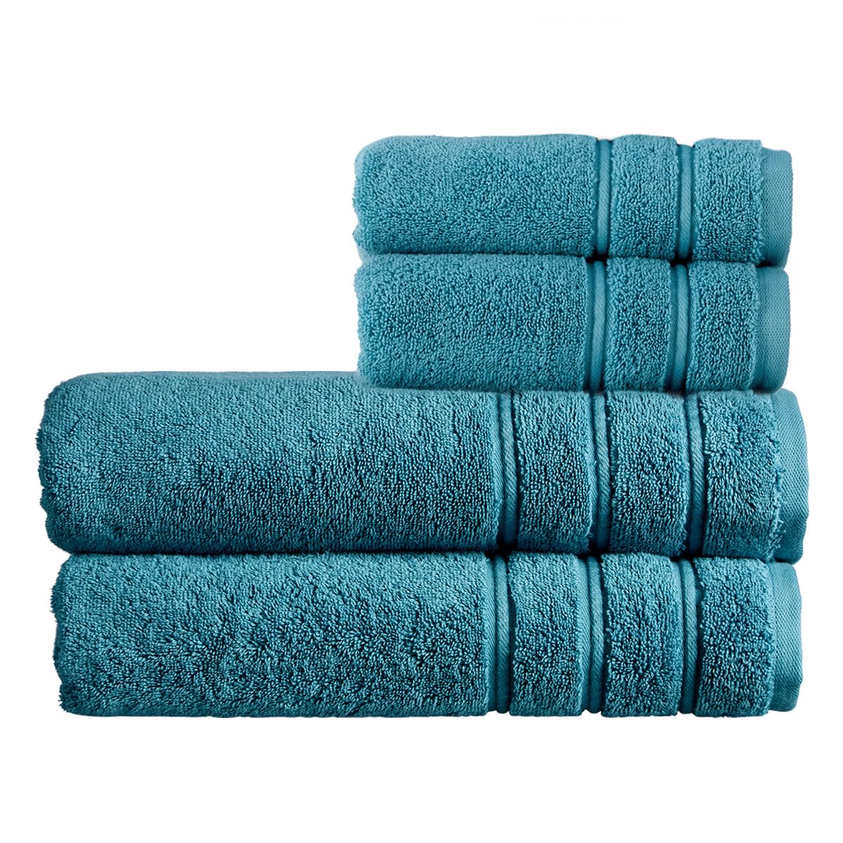 Christy Antalya Bath Sheets Set | 4 Piece | 100% Turkish Cotton | 600GSM | Soft Plush Luxury Towel Set | 2 Bath Sheets 2 Hand Towels | Quick Dry