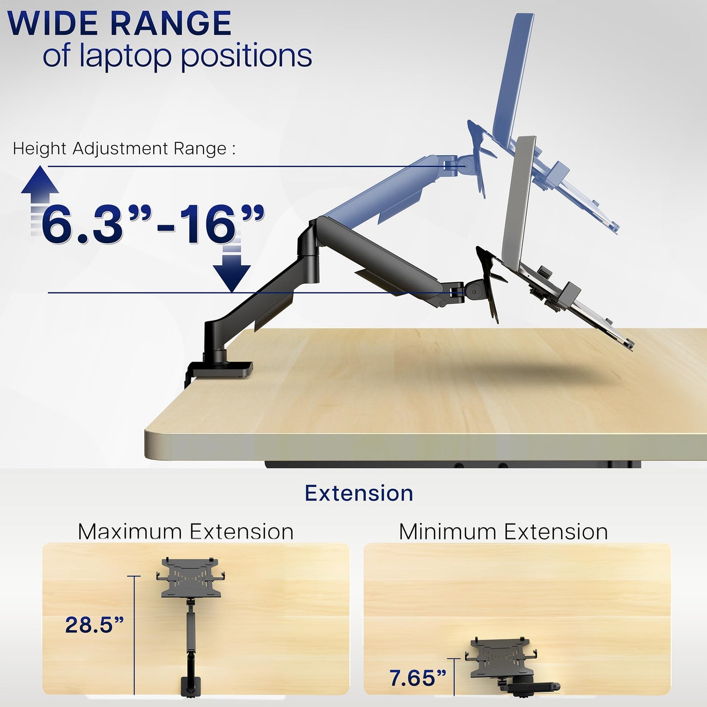 VIVO STAND-V001O-L Adjustable Laptop Mount, 10-15.6 inch, Black