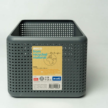 Rotho, Madei, storage box without lid 13 l, Plastic PP BPA-free, anthracite, 13l 32,6 x 23,8 x 18,8 cm