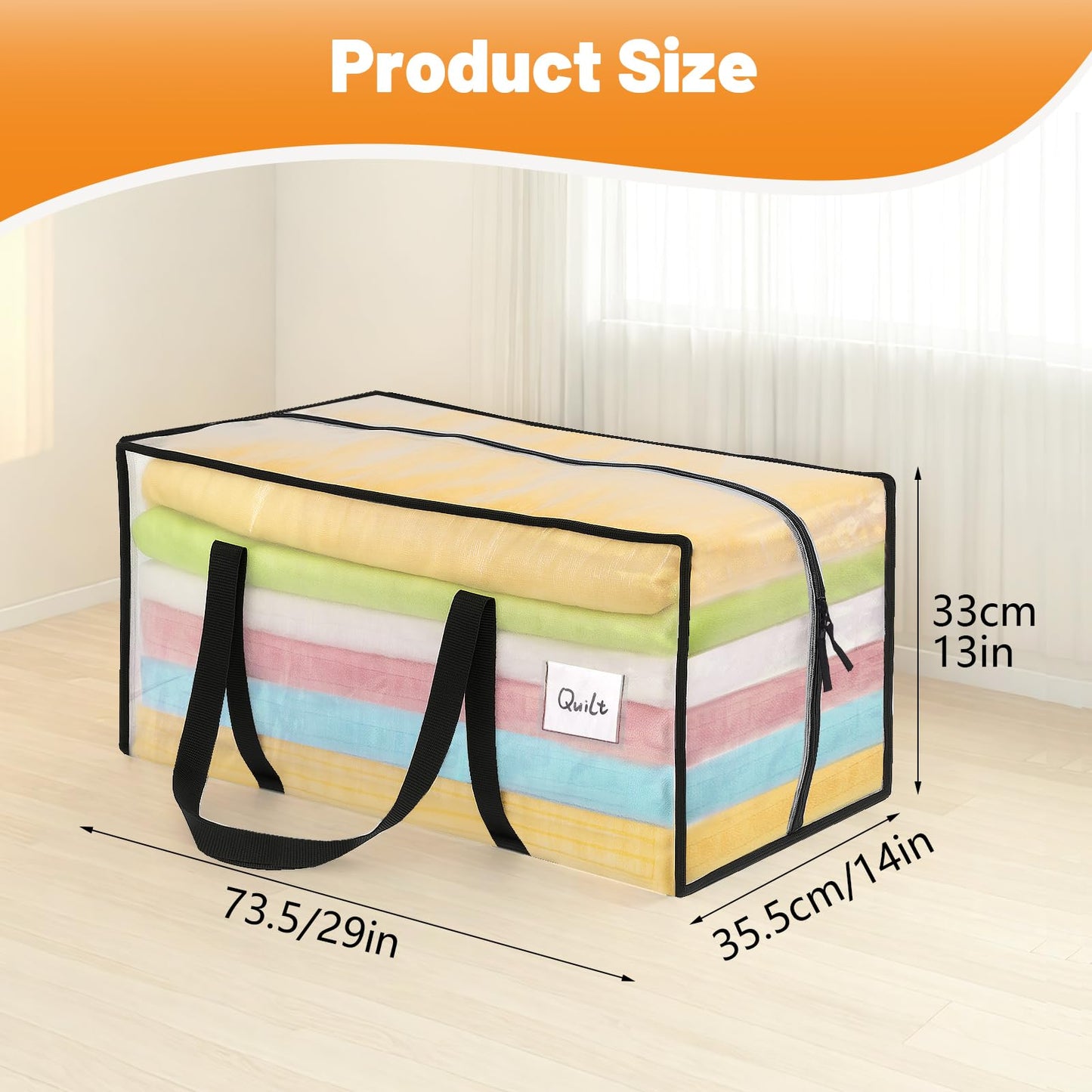 Dntorx 6 Pack 90L Moving Bags, Clear Waterproof Storage Totes