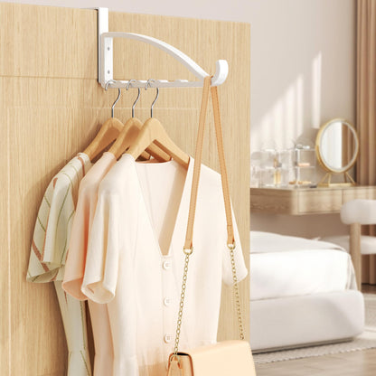 niffgaff Over Door Coat Hanger, Over Door Hanger for Clothes, No Drilling Door Hanger for Bedroom & Bathroom, Door Hangers for Clothes