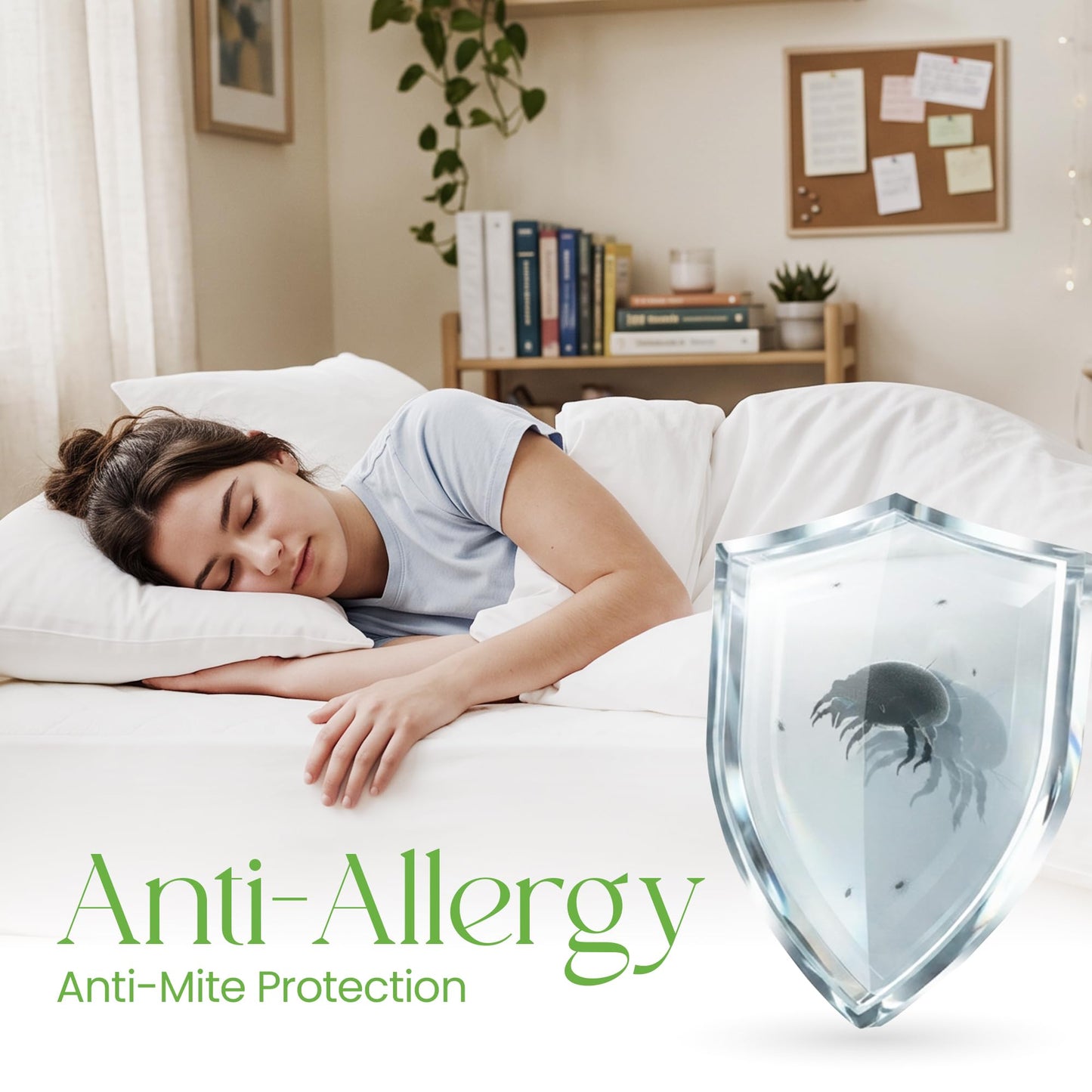 Single Bed Mattress Protector 90x200cm Waterproof 100% Bamboo
