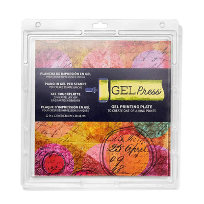 Gel Press Monoprinting Print Plate - 12 X 12 (30.5 X 30.5 cm) Gel Plate - Printmaking Supplies - Reusable Gel Printing Plates for Press Art for Card