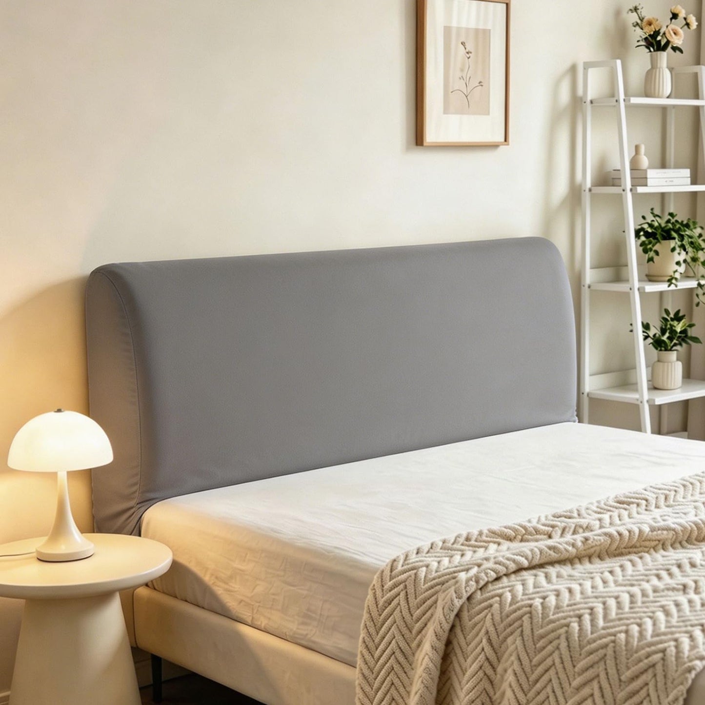 Stretch Headboard Cover, Bed Headboard Cover, Dustproof Headboard Wrap, All-Inclusive Bed Head Protector for Single/Double/King/Super King Bed