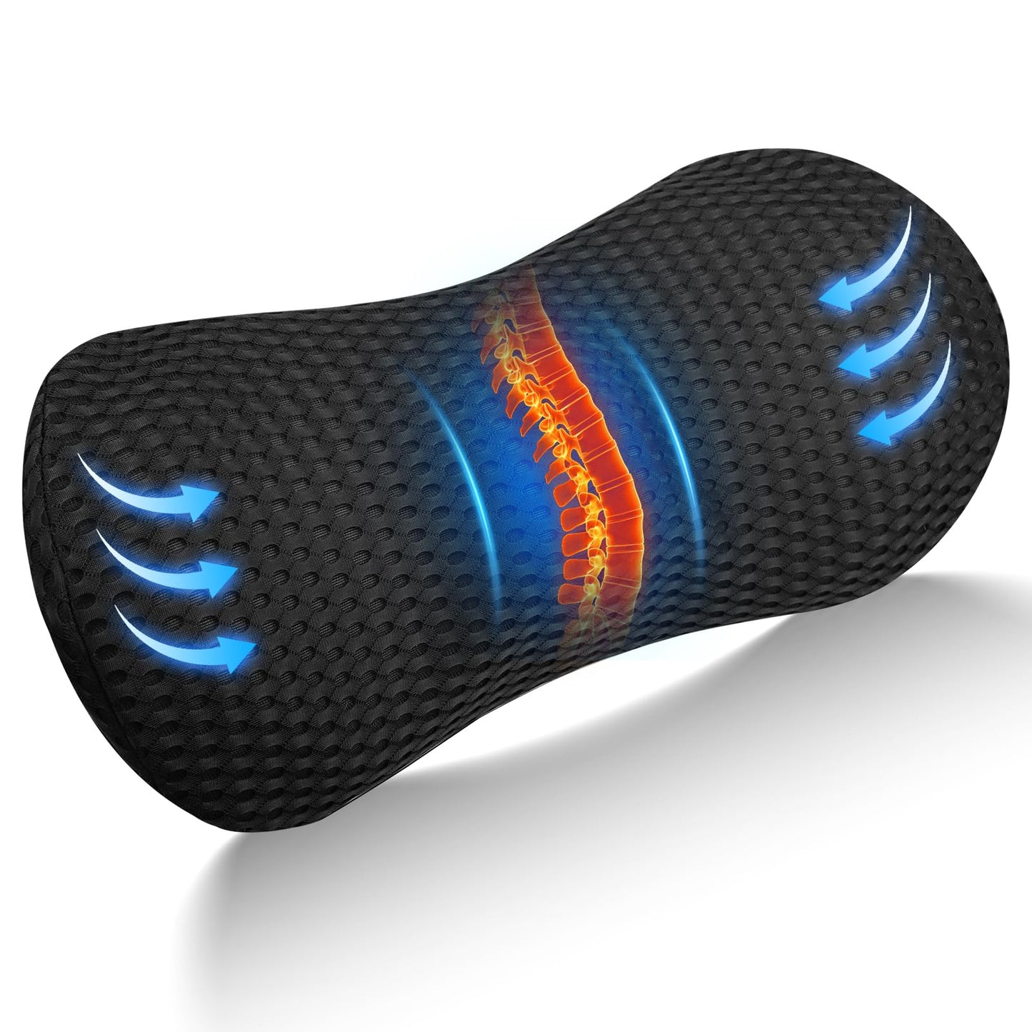 Samamoca Lumbar Support Pillow For Lower Back Pain Relief,Back Lumbar Support Cushion,Ergonomic Lumbar Support Pillow For Office Chair & Car