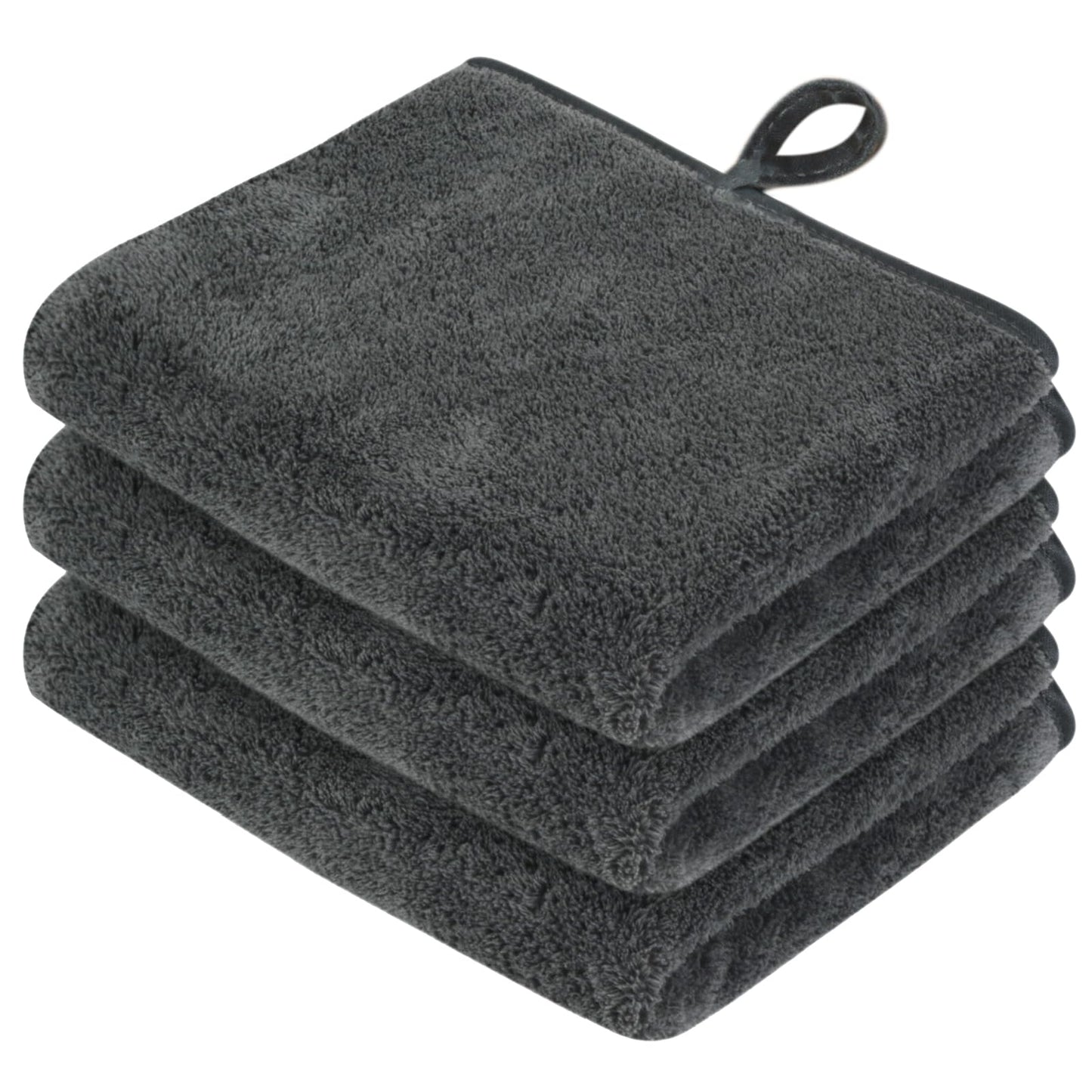 VIVOTE 3pcs Hand Towels for Bathroom Small Hand Towel with Hanging Loop