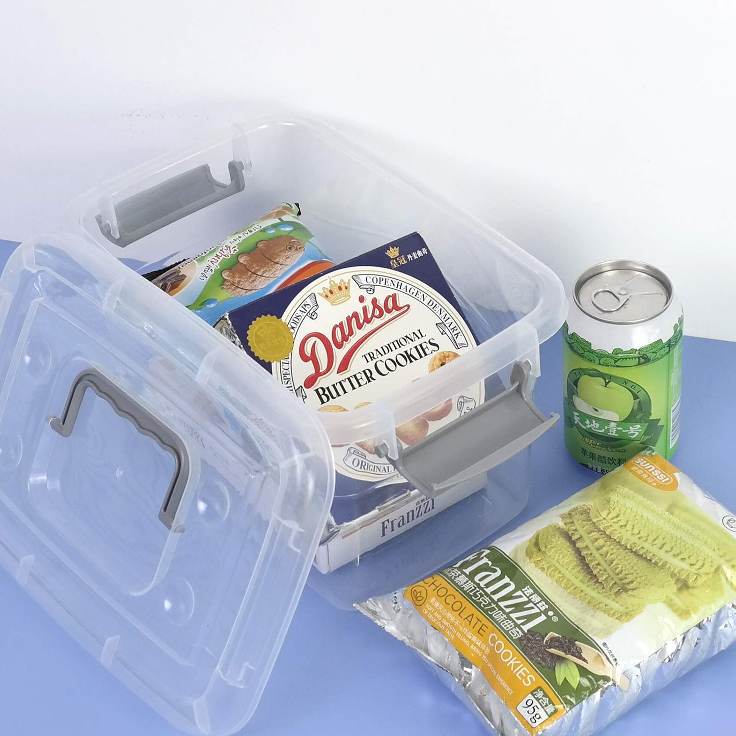 Joyeen Clear Storage Boxes, Small Plastic Storage Boxes with Lids, Set of 6