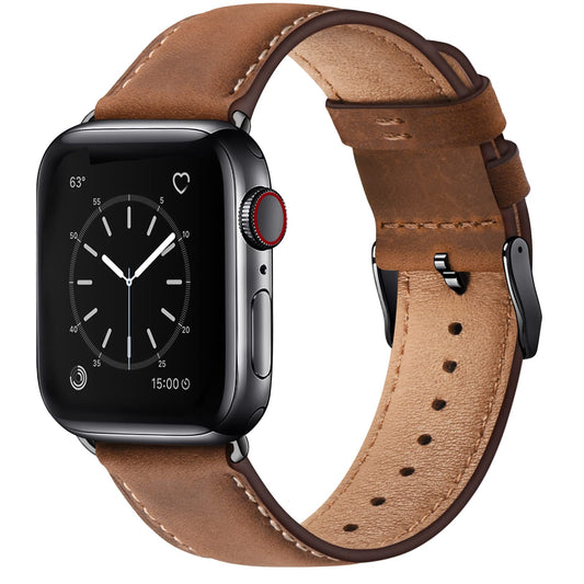 WFEAGL Leather Strap Compatible Apple Watch Straps 44mm 45mm 49mm 46mm(Series 11 10) 42mm(Series 1 2 3),Genuine Leather Replacement Strap Men Women