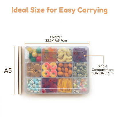 LAifu Snack Box Large, Snack Box with 12 Removable Compartments, Divided Snackle Boxes Trays with compartment for Candy, Spices, Fruits, Nuts, Chips