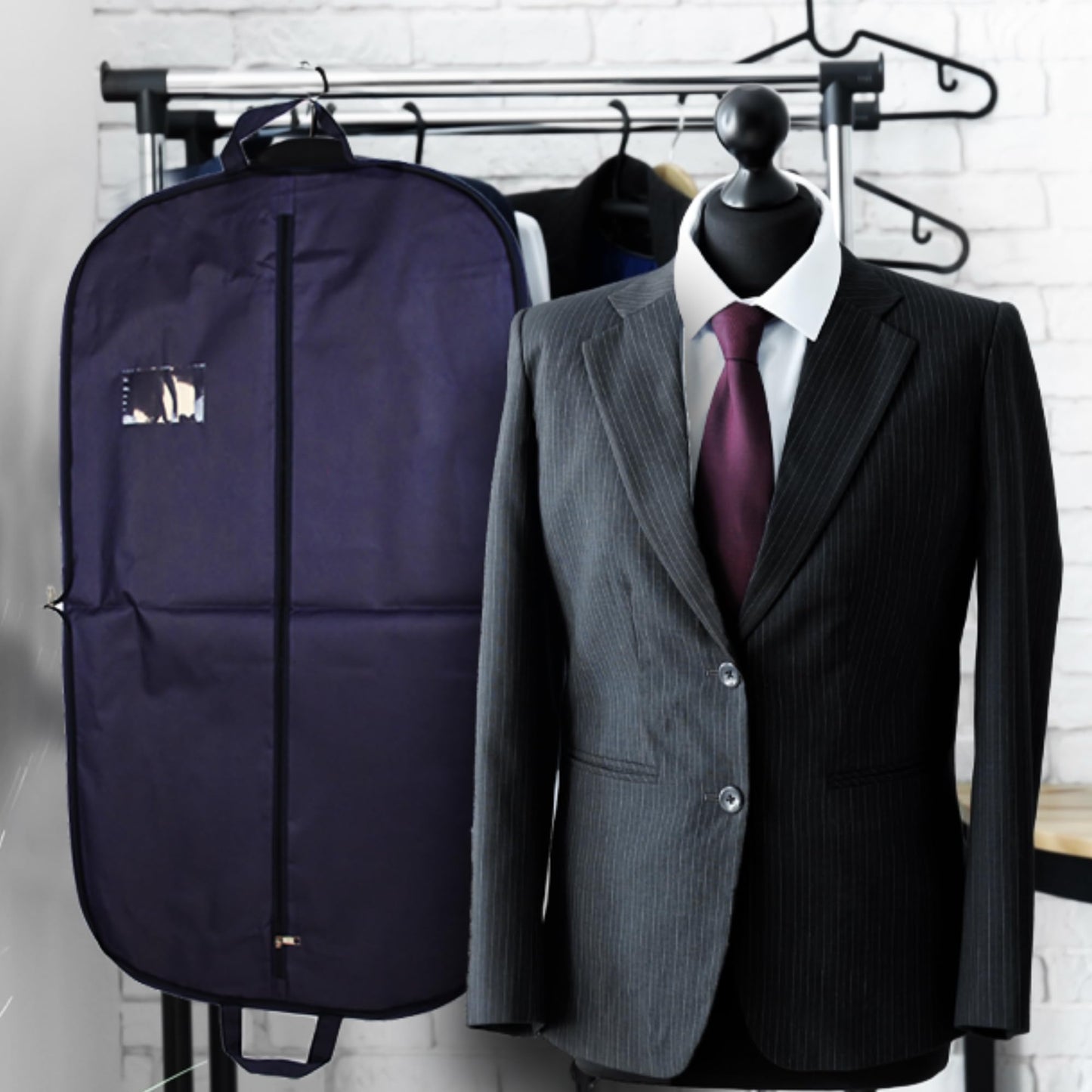 Hoesh International Waterproof Foldable Travel Men Suit Carrier 44" (Navy)