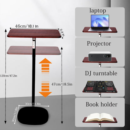 lesolar Lectern Podium Stand Adjustable 45~119cm Portable Standing Desk Table Steady Standing Desk Projector Stand,Laptop Computer Book Holder