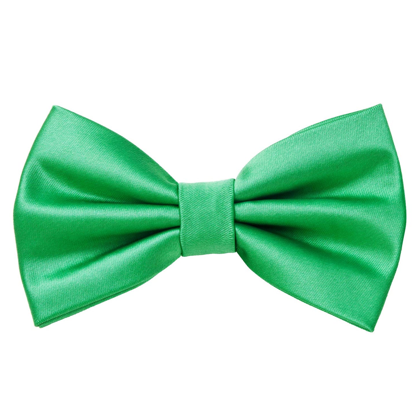 MASADA bow tie light-green - men's accessory in silk-look, continuously adjustable, handmade with hook closure - 12 x 6 cm