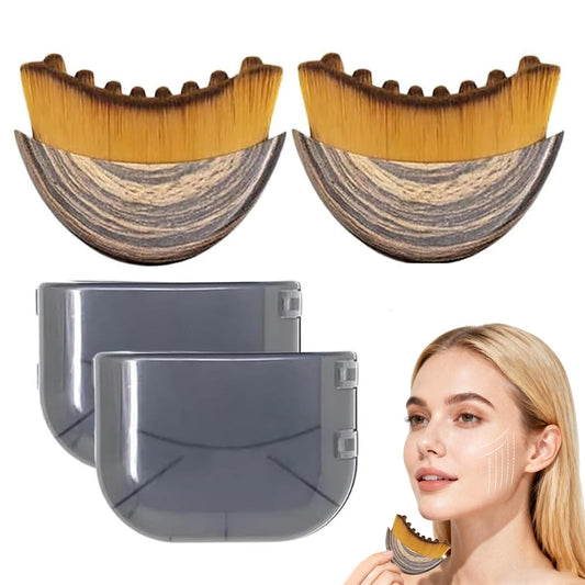 2PCS Lymphatic Contour Face Brush, Facial Lymphatic Drainage Massager, with Ergonomically Designed Fit Skin Precisely Relieve Fatigue, for Daily Use